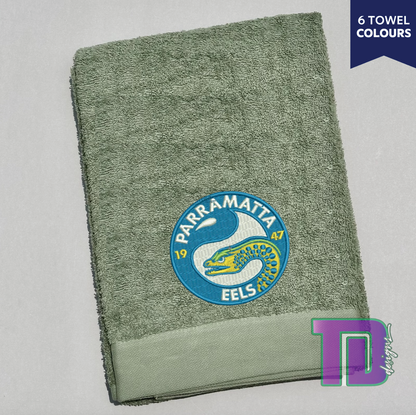 Parramatta Eels NRL Embroidered Bath Sheet Towel