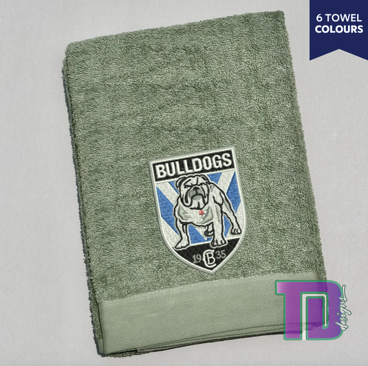 Canterbury Bankstown Bulldogs NRL Embroidered Bath Sheet Towel