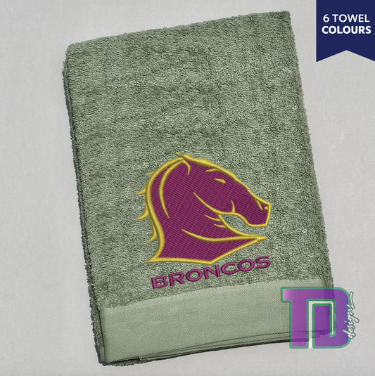 Brisbane Broncos NRL Embroidered Bath Sheet Towel