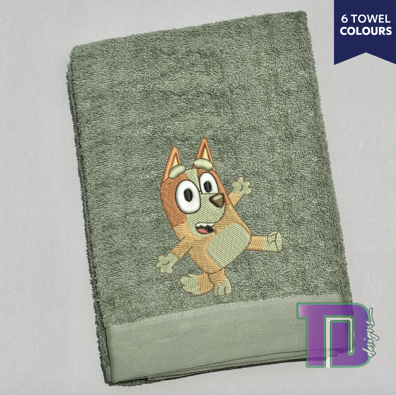 Bingo from Bluey Embroidered Bath Sheet Towel