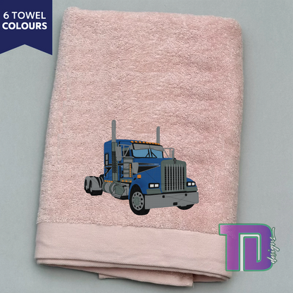 Kenworth truck Embroidered Bath Sheet Towel