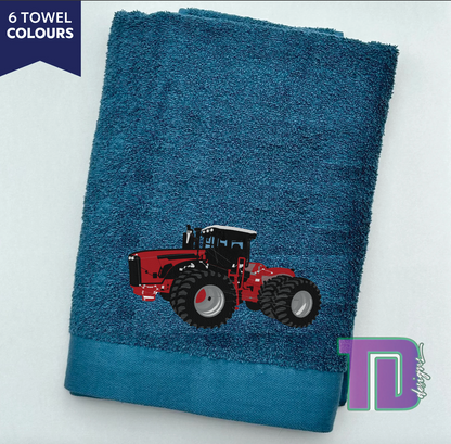 Red tractor Case Embroidered Bath Sheet Towel