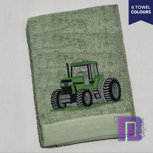 Tractor Case Embroidered Bath Sheet Towel