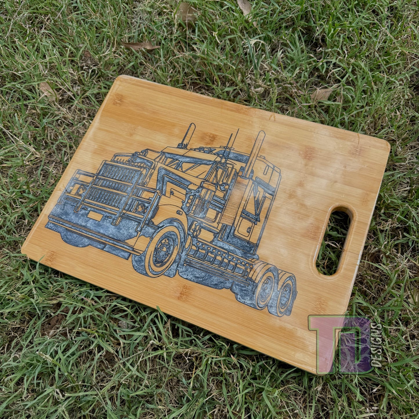 Kenworth truck epoxy serving chopping board