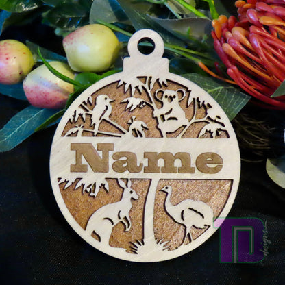 Australiana Personalised Christmas Tree Ornament