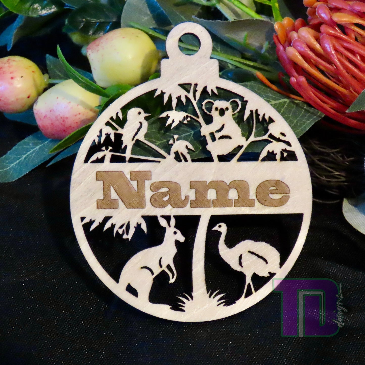 Australiana Personalised Christmas Tree Ornament