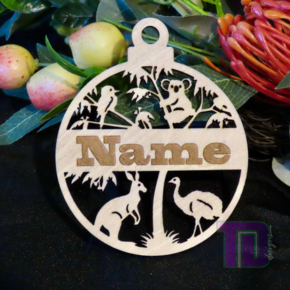 Australiana Personalised Christmas Tree Ornament