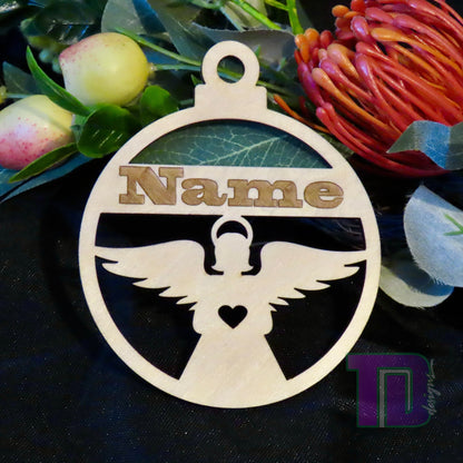 Angel Personalised Christmas Tree Ornament