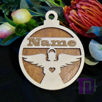 Angel Personalised Christmas Tree Ornament