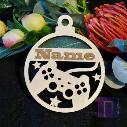 Gamer gaming Personalised Christmas Tree Ornament