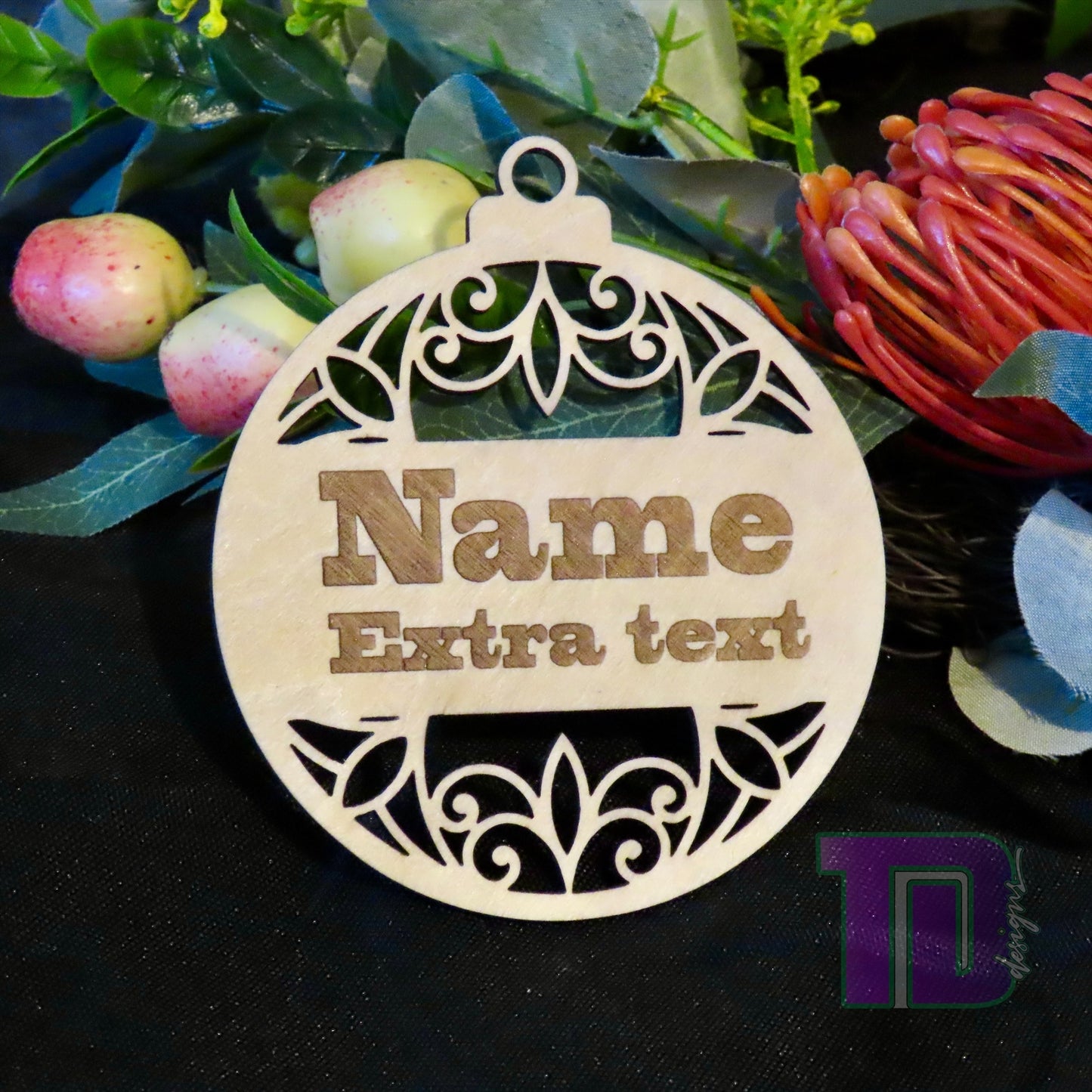 Traditional Bauble Personalised Christmas Tree Ornament