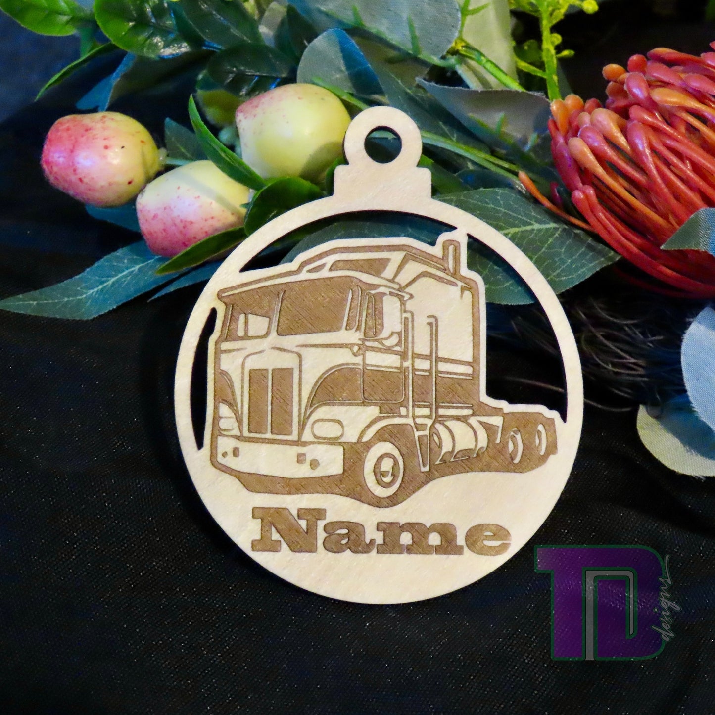 Cab over truck Personalised Christmas Tree Ornament