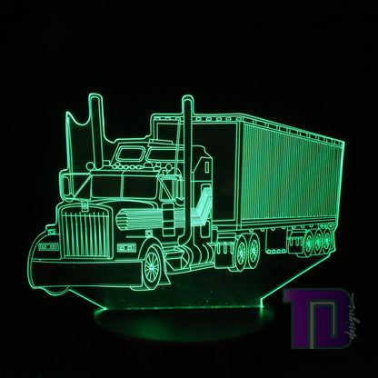 Truck with trailer 3D LED night light