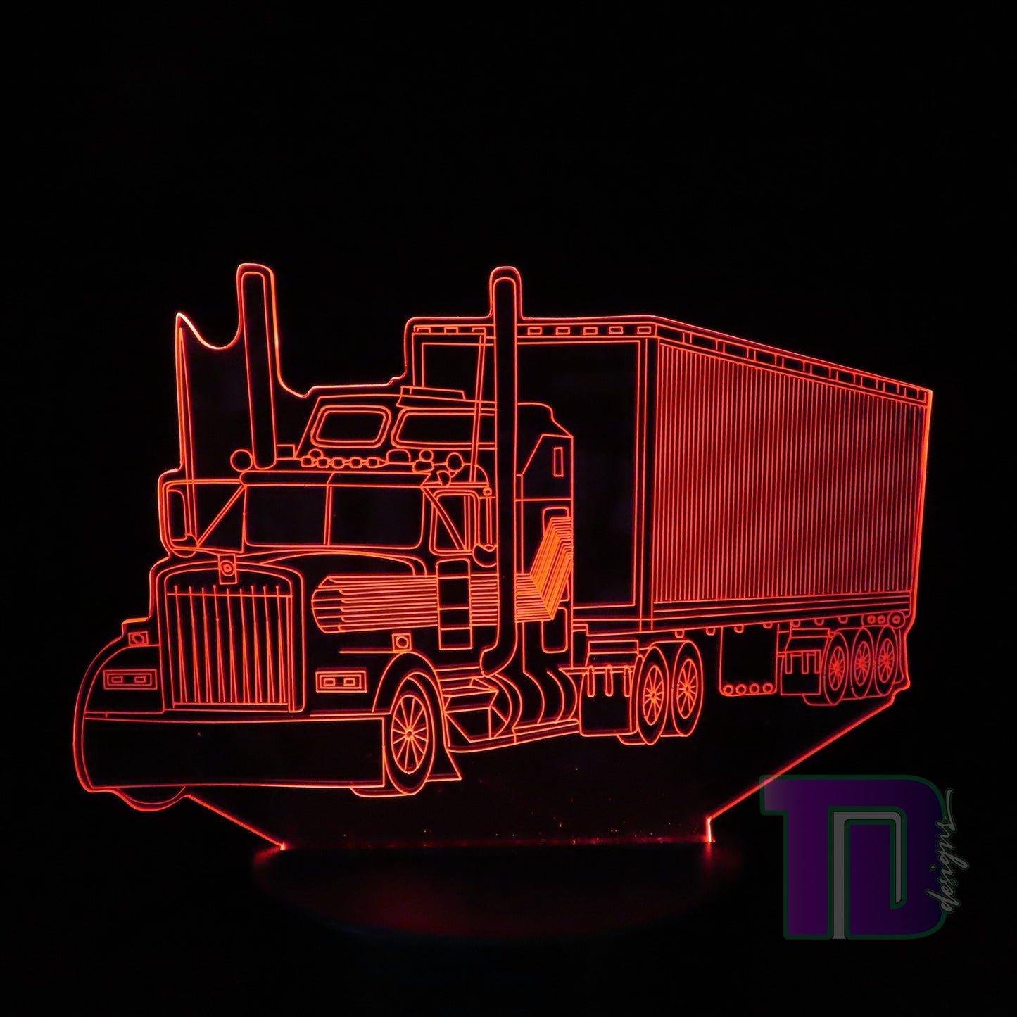 Truck with trailer 3D LED night light