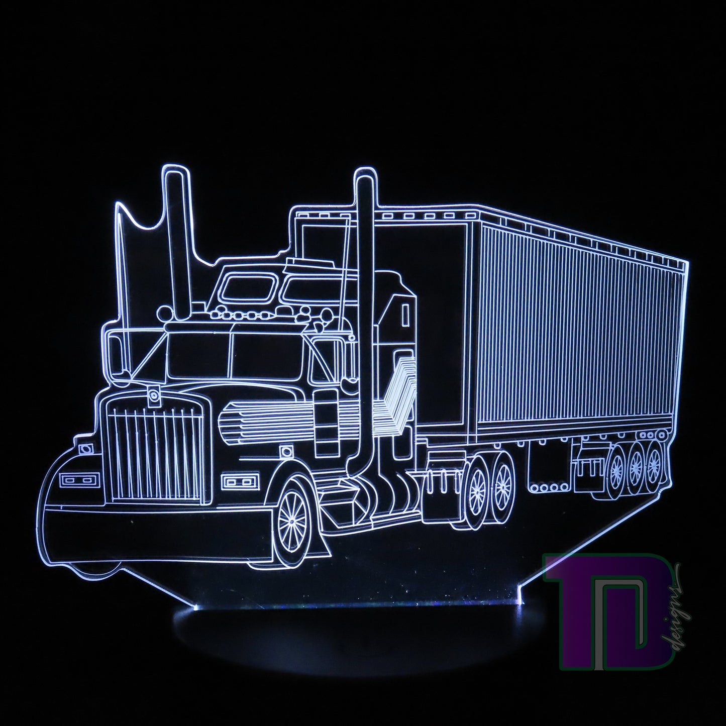 Truck with trailer 3D LED night light