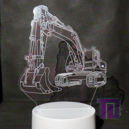 Excavator 3D LED night light