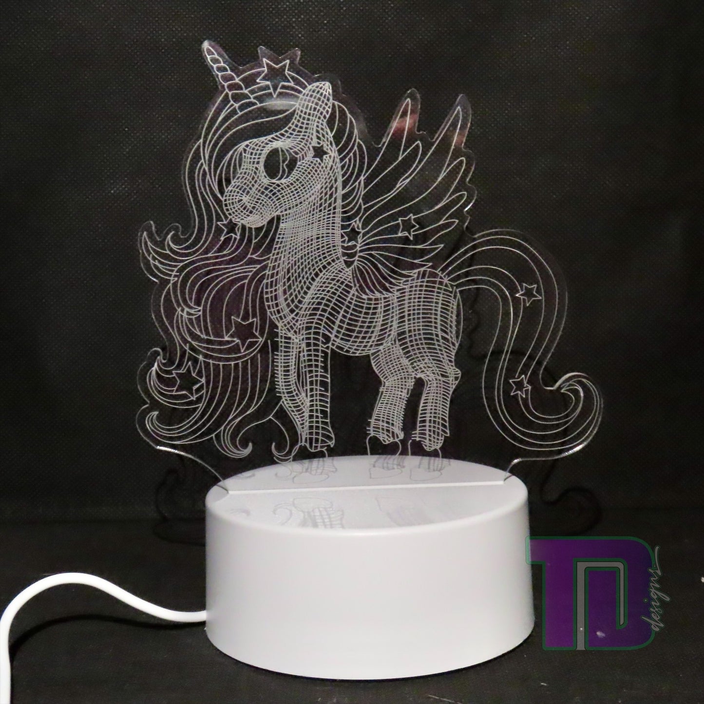 Unicorn 3D LED night light