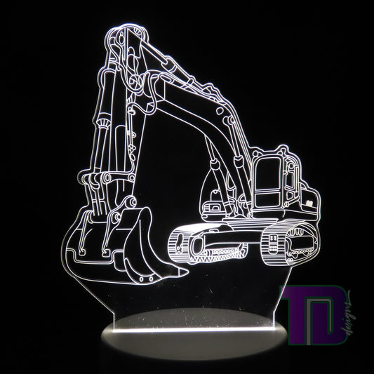 Excavator 3D LED night light