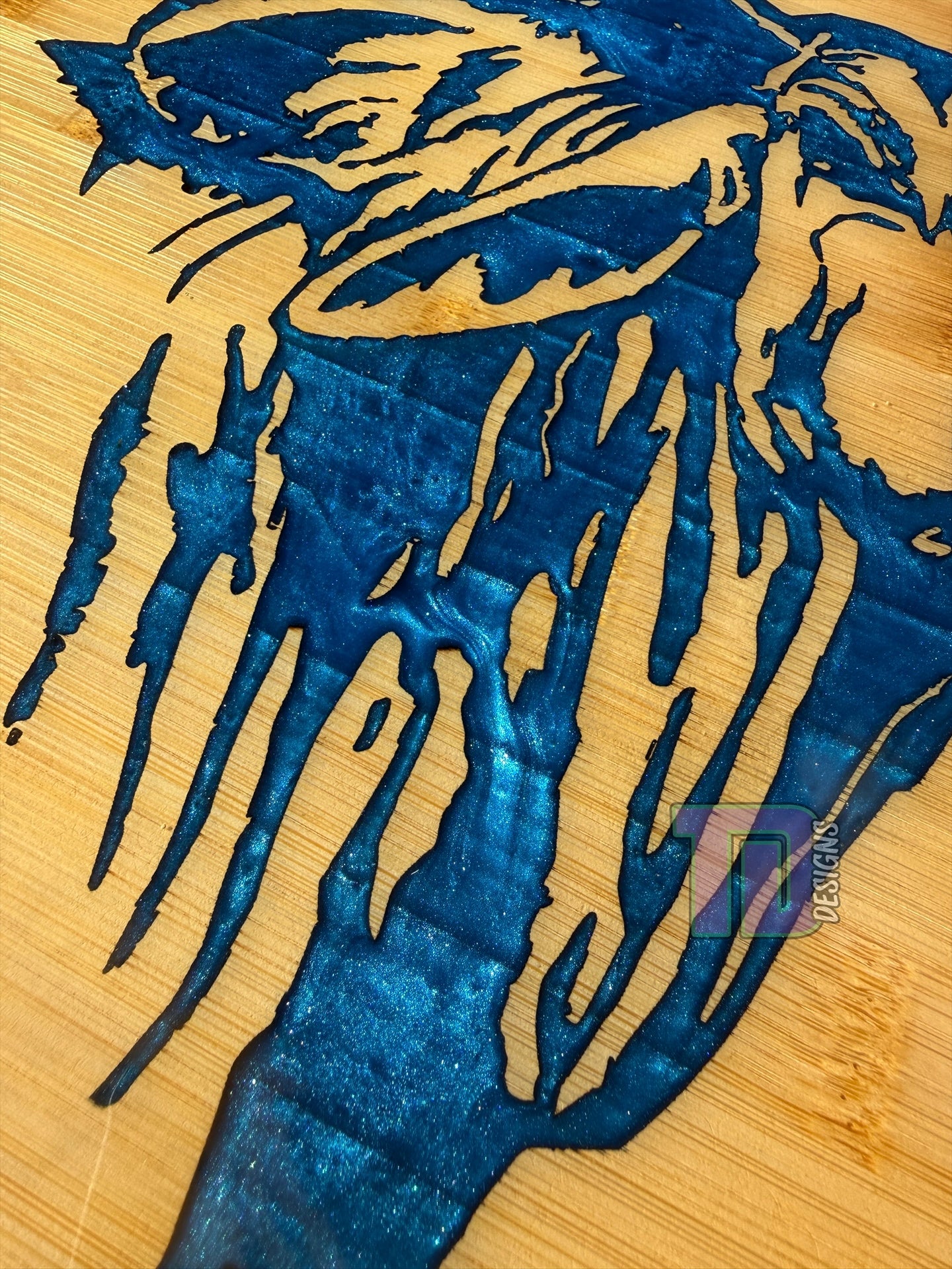 brahman bull cow epoxy serving chopping board