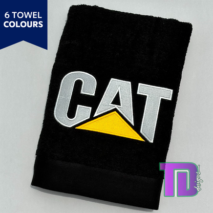 CAT Caterpillar Embroidered Bath Sheet Towel