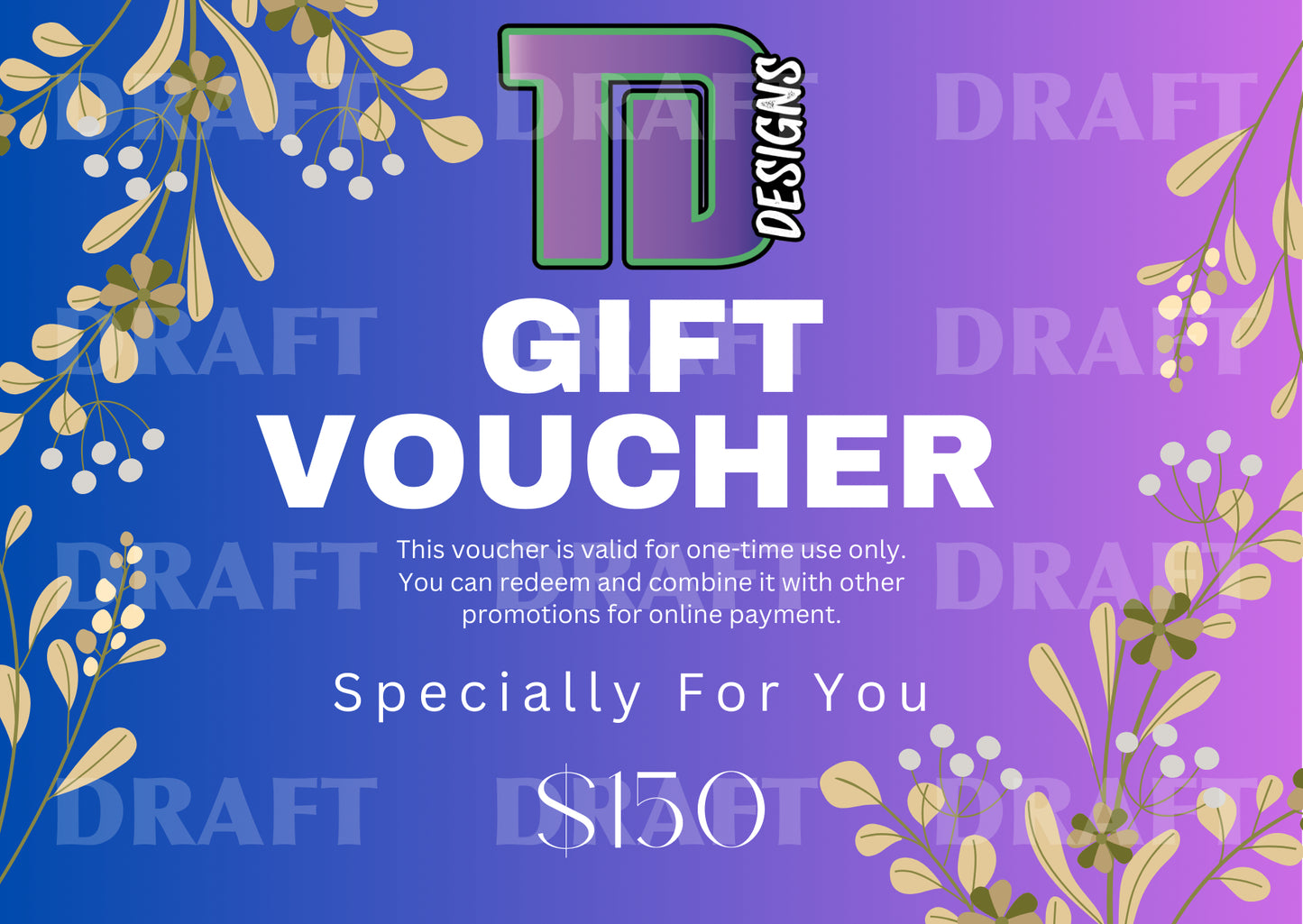 TD designs Gift Voucher