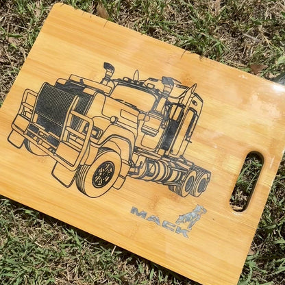 Mack truck epoxy serving charcuterie chopping board