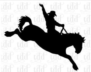 Bronc Rider decal sticker