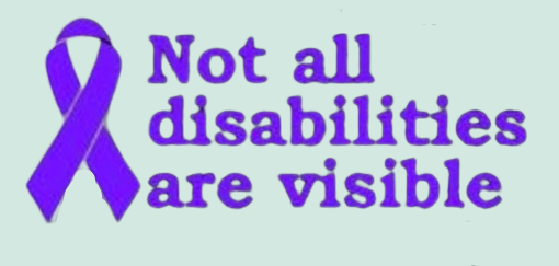 Not all disabilities are visible decal sticker