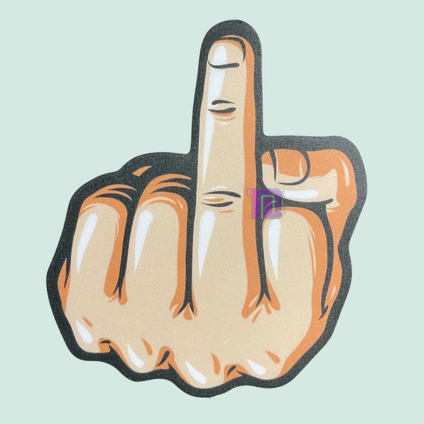 Rude finger fuck off decal sticker