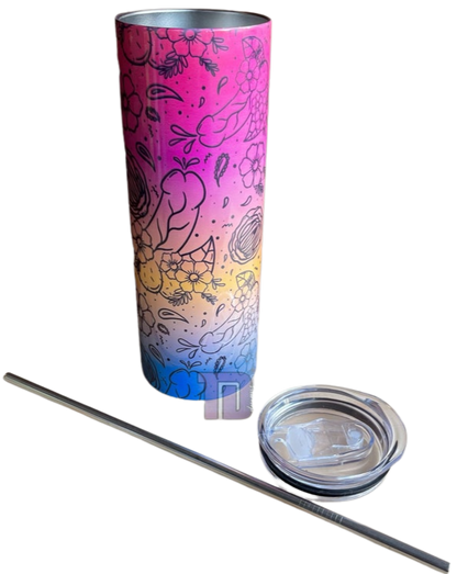 Multicoloured Penis Vagina Disguised Tumbler