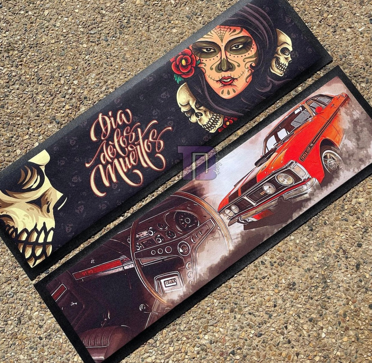 Dia de los Muertos - Day of the Dead sugar skull Bar Mat Runner