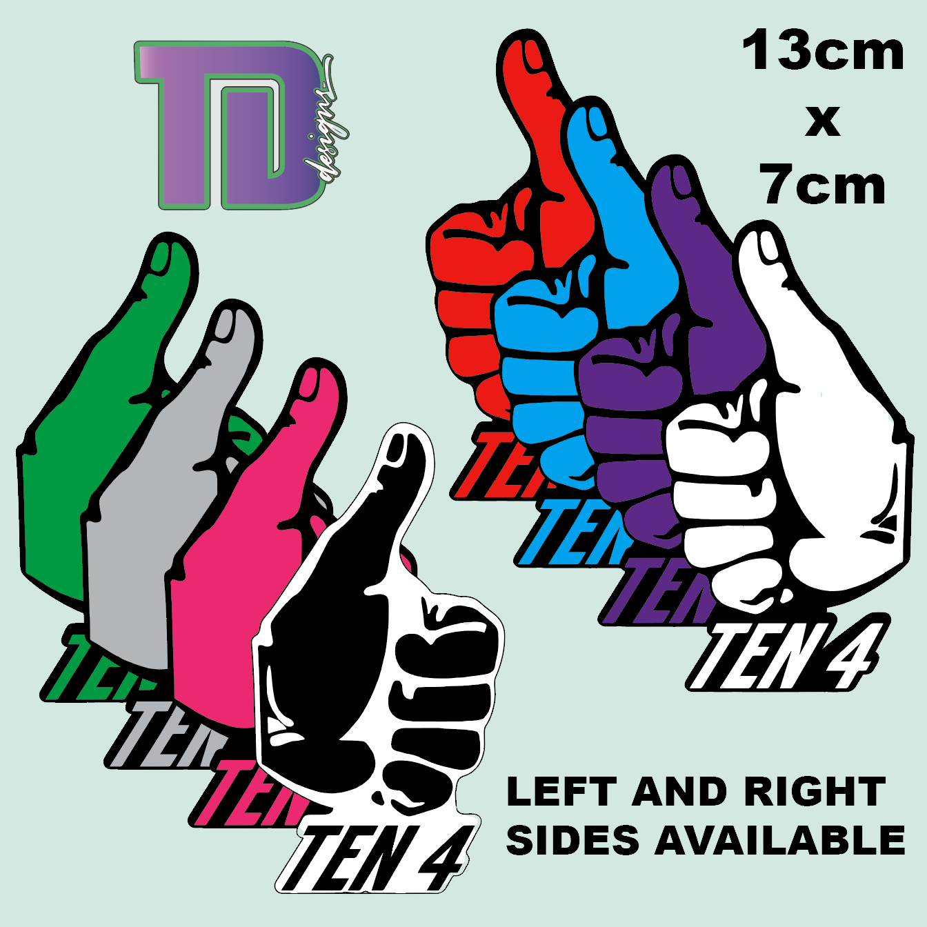 Thumbs up Ten 4 decal sticker