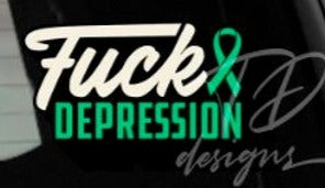 Fuck depression ribbon decal sticker