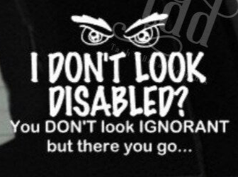 I don't look disabled? You don't look ignorant decal sticker