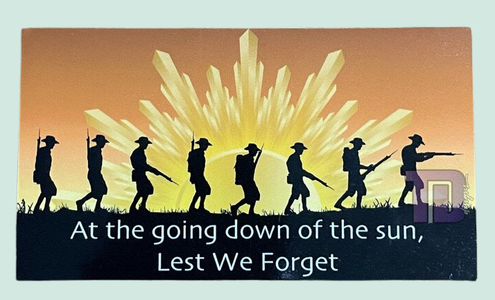 ANZAC sunset Lest We Forget decal sticker