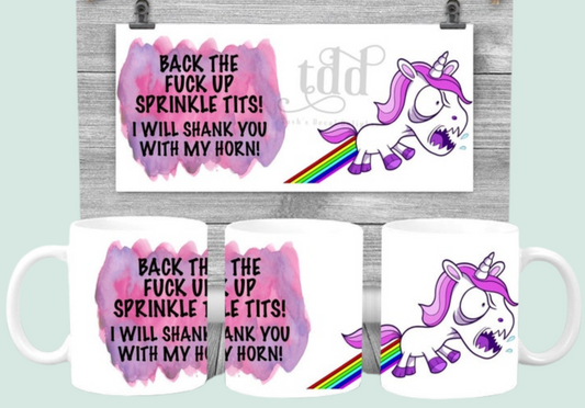 Back the fuck up Sprinkle Tits mug