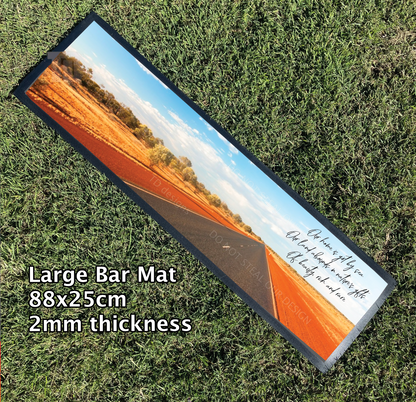 outback road our home is girt by sea Bar Mat Runner