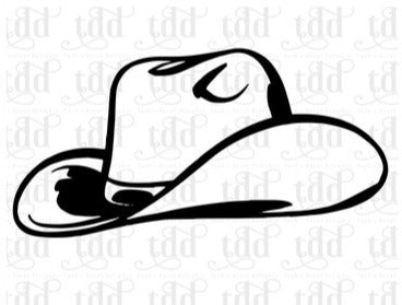 Cowboy hat akubra decal sticker