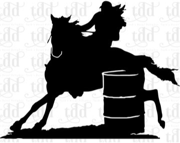 Barrel racing racer decal sticker