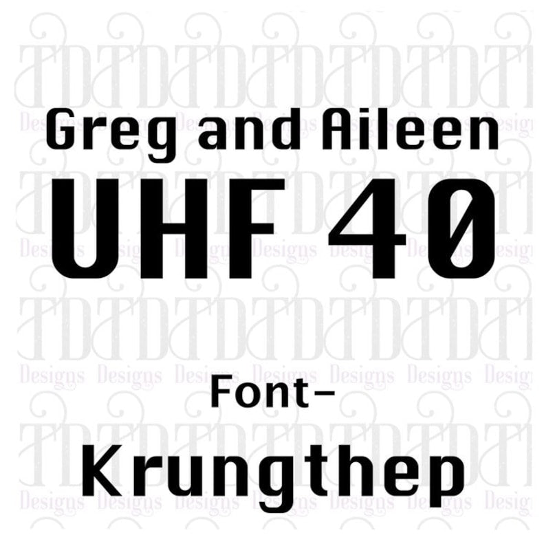 UHF channel and name decal sticker