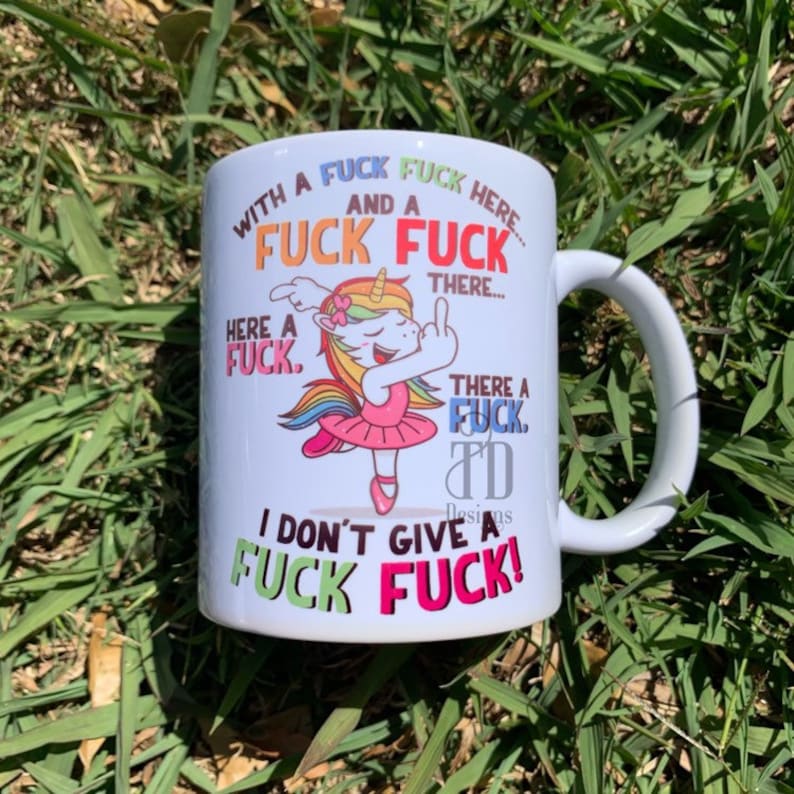 Fuck fuck here unicorn mug