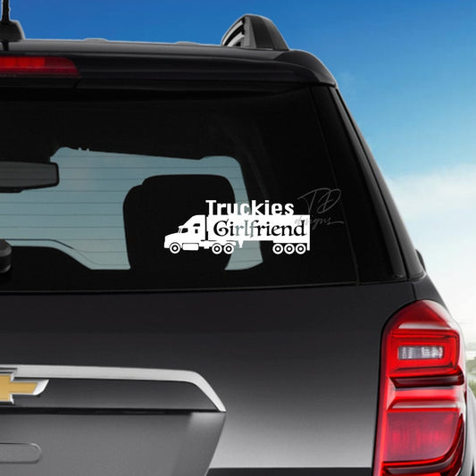 truckies girlfriend  truckers truck  sticker  skull  car  image 1