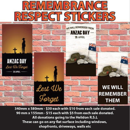 ANZAC we will Remember them decal sticker