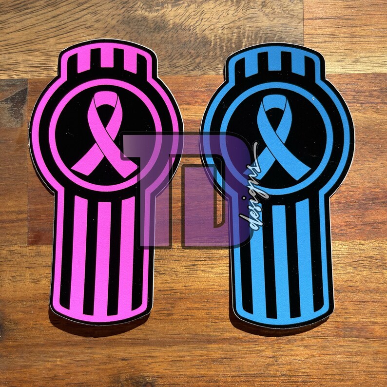 Awareness ribbon Kenworth decal sticker