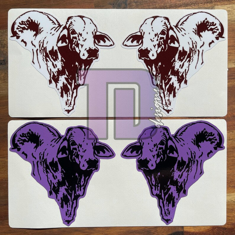 Bhraman Sticker Brahman Droughtmaster Bull Head Decal Set of 2 Sticker Bumper – TD designs