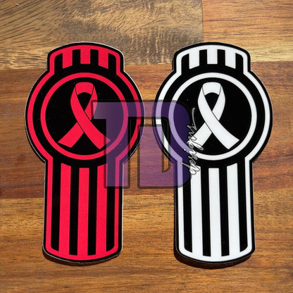 Awareness ribbon Kenworth decal sticker