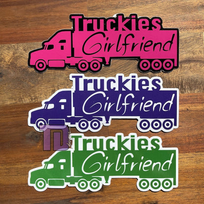 truckies girlfriend  truckers truck  sticker  car  image 1