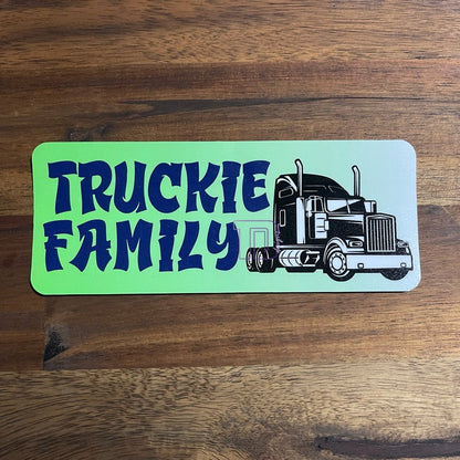 Truckie family truck  printed decal sticker outside inside image 1