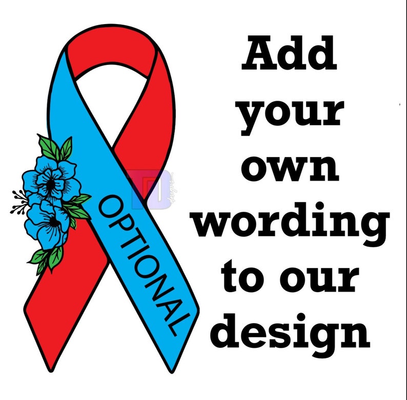 Rainbow multicoloured Floral awareness ribbon decal sticker