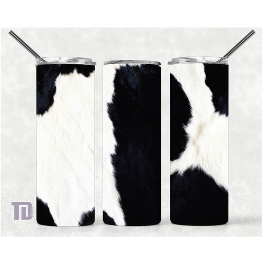 black and white cow hide Tumbler